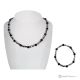 LUCE – Halsketten- und Armbandset, Hämatit und schwarzer Onyx, handgefertigte italienische Handwerkskunst.
