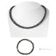 SILENCE – Set aus Halskette und Armband aus schwarzem Achat und natürlichem, undurchsichtigem Hämatit, echte italienische Handwerkskunst.