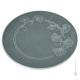 GIMGKO Schale Keramikteller authentischer künstlerischer Teller aus Keramik handgefertigt und dekoriert Made Italy grau