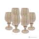 6er Set Teak-Marmor-Gläser, unbehandelter Naturstein nur für Wasser, handgefertigt.