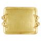 VASSOIO FIOCCO Holztablett Rechteckige Griffe Schleifen Tablett Blattgold Holz Handarbeit Made in Italy