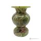 Dekorative VASE aus grünem Onyxmarmor, echter Naturstein, handgefertigt, elegant.