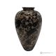 VASE, Gefäß aus braunem Marmor, hochwertiger echter Stein, handgefertigt, dekorativ.