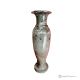 VASE, Amphore aus grünem Marmor, echter Stein, handgefertigt, elegantes und klassisches Design.