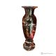 VASE, Michelangelo-Amphore aus schwarzem Marmor, echter Stein, handgefertigt, elegantes Design.