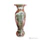 VASE, Amphore aus grünem Onyxmarmor, echter Stein, handgefertigt, elegantes und klassisches Design.