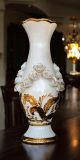 GAIEZZA Italienische Keramik Vase handgemacht 24k Goldfarbe Swarovski-Kristalle Barockstil