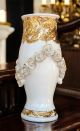 GIUBILO Italienische Keramik Vase handgemacht 24k Goldfarbe Swarovski-Kristalle Barockstil