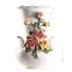 GRAZIOSO Italienische Keramik Vase handgemacht 24k Goldfarbe Blumen Barockstil handbemalt