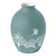 GINKO Italienische Keramik Vase handgemacht handbemalt von Hand dekoriert Blättermotiv
