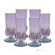 Set mit 6 authentischen, handbemalten, modernen Trinkgläsern aus hochwertigem Glas. - Lila