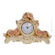 TISCHUHR Kaminuhr Keramik im Barockstil mit Details aus 24 Karat Gold Made in Italy