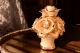 BLUMEN Exklusives Ornament aus Keramik im Barockstil mit Details aus 24 Karat Gold Made in Italy