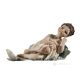 BLAUE Capodimonte-Statuette, italienisches Kunstporzellan, zeitlose Schönheit.