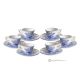 Set mit 6 Espressotassen mit Untertassen, authentische Castelli-Keramik, handgefertigt und bemalt.