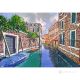 KANAL IN VENEDIG Acrylgemälde auf Leinwand modern Made in Italy