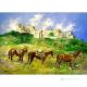 SCHLOSS ARECHI Acrylgemälde auf Leinwand modern Made in Italy
