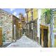 HISTORISCHES ZENTRUM AGROPOLI Acrylgemälde auf Leinwand modern Made in Italy