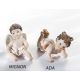 CHERUBINI ADA UND MIGNON 2 Engel Capodimonte romantische und kostbare Puppenstatuetten.