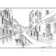 COLLE DELL'ANGELO CANNAREGIO - VENEDIG Bleistiftzeichnungen auf Papir modern Made in Italy