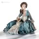 DAME – Romantische Dame aus Capodimonte-Porzellan, italienische Handwerkskunst.