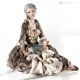DAME Romantische Capodimonte-Statuette, feines italienisches Porzellan.