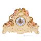 TISCHUHR Kaminuhr Keramik im Barockstil mit Details aus 24 Karat Gold Made in Italy