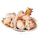 KORB MIT FRUCHT Exklusives Ornament aus Keramik Barockstil mit 24k Goldfarbe Swarovski-Kristalle