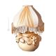 LAMPE Tischlampe Abat-jour Tischluechte  Keramik im Barockstil mit Details aus 24 Karat Gold Swarovski-Kristalle