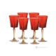 Set mit 6 authentischen handbemalten Stiel-Likörgläsern aus hochwertigem Glas.