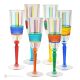 BRILLANTE Set mit 6 authentischen handbemalten Flötengläsern aus hochwertigem Glas.