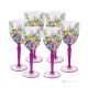 OASIS-Set mit 6 authentischen handbemalten Weingläsern mit Stiel aus hochwertigem Glas.