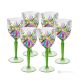 OASIS-Set mit 6 authentischen handbemalten Weingläsern mit Stiel aus hochwertigem Glas.