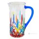Krug, Dekanter, Karaffe, hochwertiges Glas, handbemalt, modernes Design.