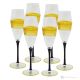 Set mit 6 authentischen handbemalten Flötengläsern aus hochwertigem Glas.