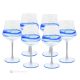 Set mit 6 authentischen handbemalten Stielgläsern aus hochwertigem Glas.