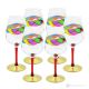 Set mit 6 authentischen handbemalten Stielgläsern aus hochwertigem Glas.