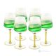 Set mit 6 authentischen handbemalten Stielgläsern aus hochwertigem Glas.
