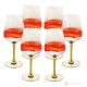 Set mit 6 authentischen handbemalten Stielgläsern aus hochwertigem Glas.