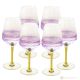 JULIETTE Set mit 6 authentischen handbemalten Stielgläsern aus hochwertigem Glas.