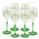 Set aus 6 authentischen, handbemalten Wassergläsern mit Stiel aus hochwertigem Glas.