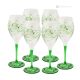 MONTECARLO Set mit 6 authentischen handbemalten Weingläsern mit Stiel aus hochwertigem Glas.