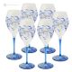 MONTECARLO Set mit 6 authentischen handbemalten Wassergläsern mit Stiel aus hochwertigem Glas.