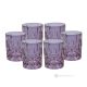 EDLES Set aus 6 authentischen, modernen, handbemalten Wassergläsern aus hochwertigem Glas.