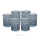 EDLES Set aus 6 authentischen, modernen, handbemalten Wassergläsern aus hochwertigem Glas.