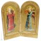 ANGELI MUSICANTI religiöse Ikone Holzikone Goldblatt bedruckt Musizierende Beato Angelico