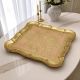 VASSOIO QUADRATO Tablett Holztablett mit Goldblatt handbemalt  Florenz authentisch Made in Italy