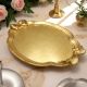 VASSOIO OVALE Tablett Holztablett mit Goldblatt handbemalt  Florenz authentisch Made in Italy