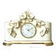 TISCHUHR Kaminuhr Keramik im Barockstil mit Details aus 24 Karat Gold Made in Italy