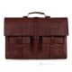 JACKIEIKU Aktentasche Laptoptasche Notebooktasche Messenger Taschen Umhängetasche Herrentaschen handgefertigte aus echtem Leder Braun